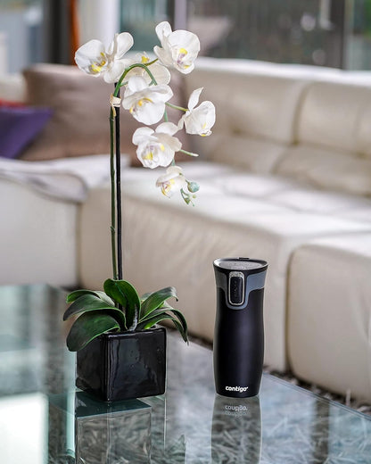 West Loop Autoseal Travel Mug, Stainless Steel Thermal Mug, Vacuum Flask, Leakproof Tumbler, Coffee Mug with BPA-Free Easy-Clean Lid