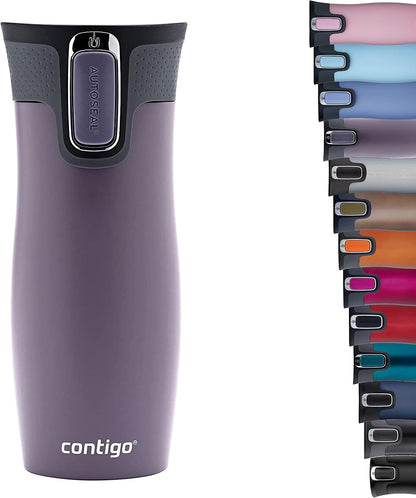 West Loop Autoseal Travel Mug, Stainless Steel Thermal Mug, Vacuum Flask, Leakproof Tumbler, Coffee Mug with BPA-Free Easy-Clean Lid
