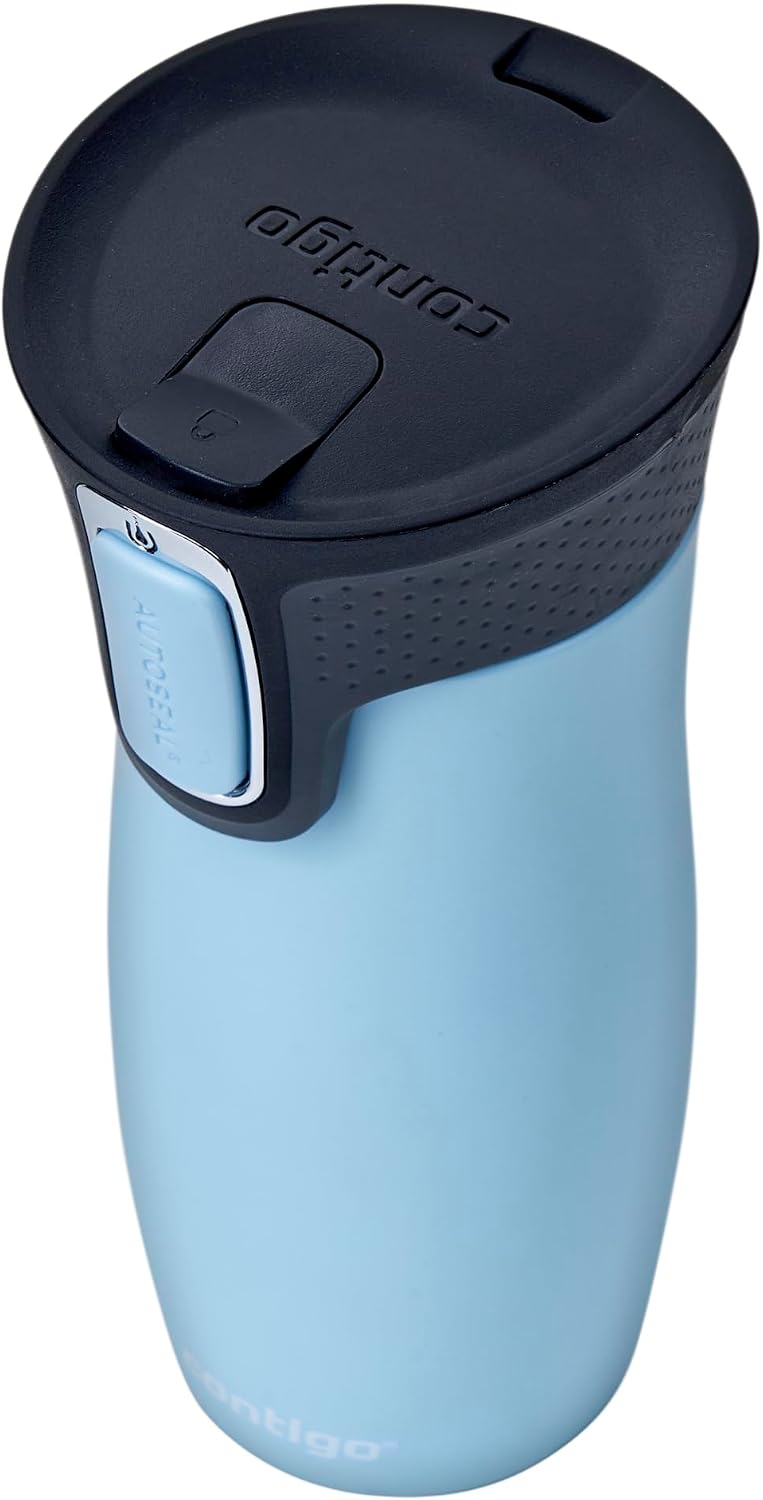 West Loop Autoseal Travel Mug, Stainless Steel Thermal Mug, Vacuum Flask, Leakproof Tumbler, Coffee Mug with BPA-Free Easy-Clean Lid