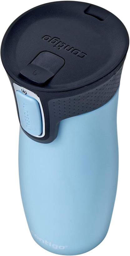 West Loop Autoseal Travel Mug, Stainless Steel Thermal Mug, Vacuum Flask, Leakproof Tumbler, Coffee Mug with BPA-Free Easy-Clean Lid