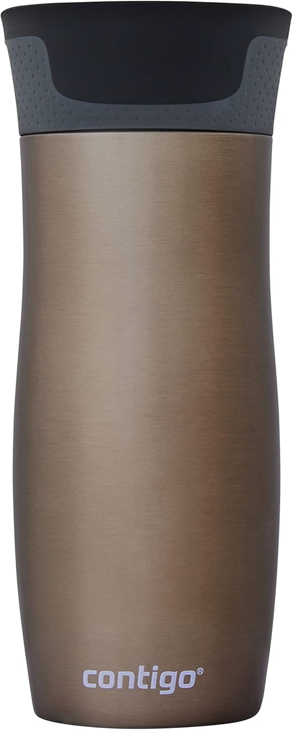 West Loop Autoseal Travel Mug, Stainless Steel Thermal Mug, Vacuum Flask, Leakproof Tumbler, Coffee Mug with BPA-Free Easy-Clean Lid