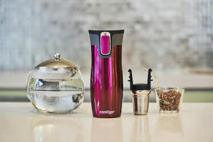 West Loop Autoseal Travel Mug, Stainless Steel Thermal Mug, Vacuum Flask, Leakproof Tumbler, Coffee Mug with BPA-Free Easy-Clean Lid