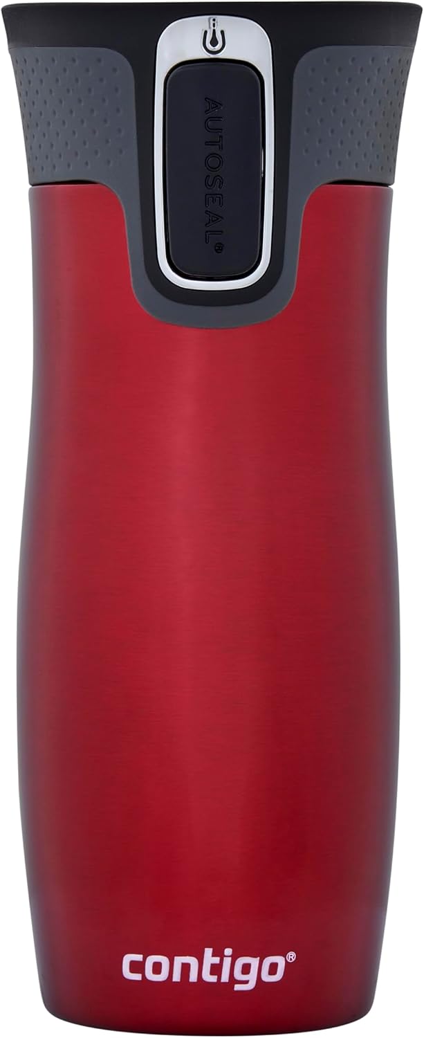 West Loop Autoseal Travel Mug, Stainless Steel Thermal Mug, Vacuum Flask, Leakproof Tumbler, Coffee Mug with BPA-Free Easy-Clean Lid