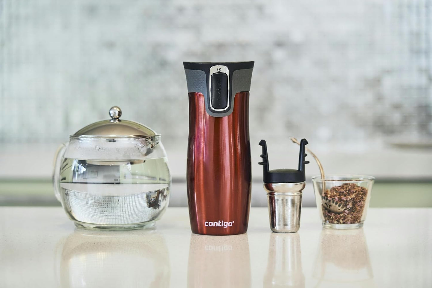 West Loop Autoseal Travel Mug, Stainless Steel Thermal Mug, Vacuum Flask, Leakproof Tumbler, Coffee Mug with BPA-Free Easy-Clean Lid