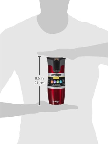 West Loop Autoseal Travel Mug, Stainless Steel Thermal Mug, Vacuum Flask, Leakproof Tumbler, Coffee Mug with BPA-Free Easy-Clean Lid