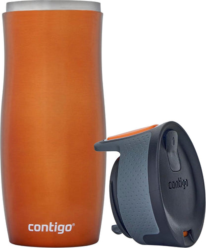 West Loop Autoseal Travel Mug, Stainless Steel Thermal Mug, Vacuum Flask, Leakproof Tumbler, Coffee Mug with BPA-Free Easy-Clean Lid