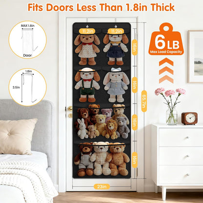 Stuffed Animal Storage, Large Over the Door Organizer, White