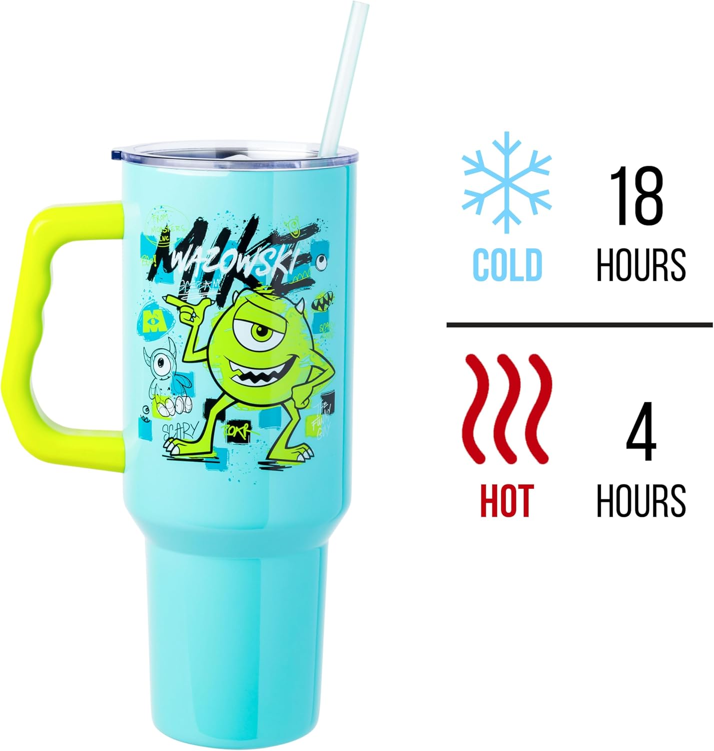 Lilo and Stitch Wink Face, Stainless Steel Tumbler, 40oz | Make Some Waves, Rhinestone, Disney, Double Walled, Includes Handle and Straw, Fits in Cup Holder, 1.18 Liters - Colors B