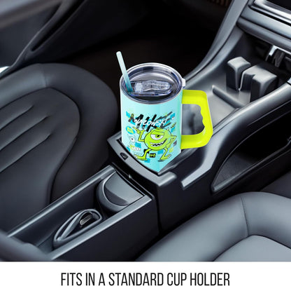 Lilo and Stitch Wink Face, Stainless Steel Tumbler, 40oz | Make Some Waves, Rhinestone, Disney, Double Walled, Includes Handle and Straw, Fits in Cup Holder, 1.18 Liters - Colors B