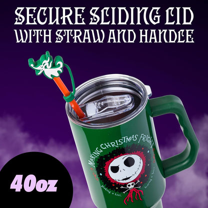 Lilo and Stitch Wink Face, Stainless Steel Tumbler, 40oz | Make Some Waves, Rhinestone, Disney, Double Walled, Includes Handle and Straw, Fits in Cup Holder, 1.18 Liters - Colors B