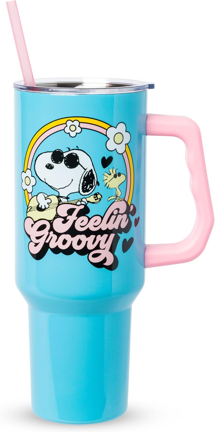 Lilo and Stitch Wink Face, Stainless Steel Tumbler, 40oz | Make Some Waves, Rhinestone, Disney, Double Walled, Includes Handle and Straw, Fits in Cup Holder, 1.18 Liters - Colors B
