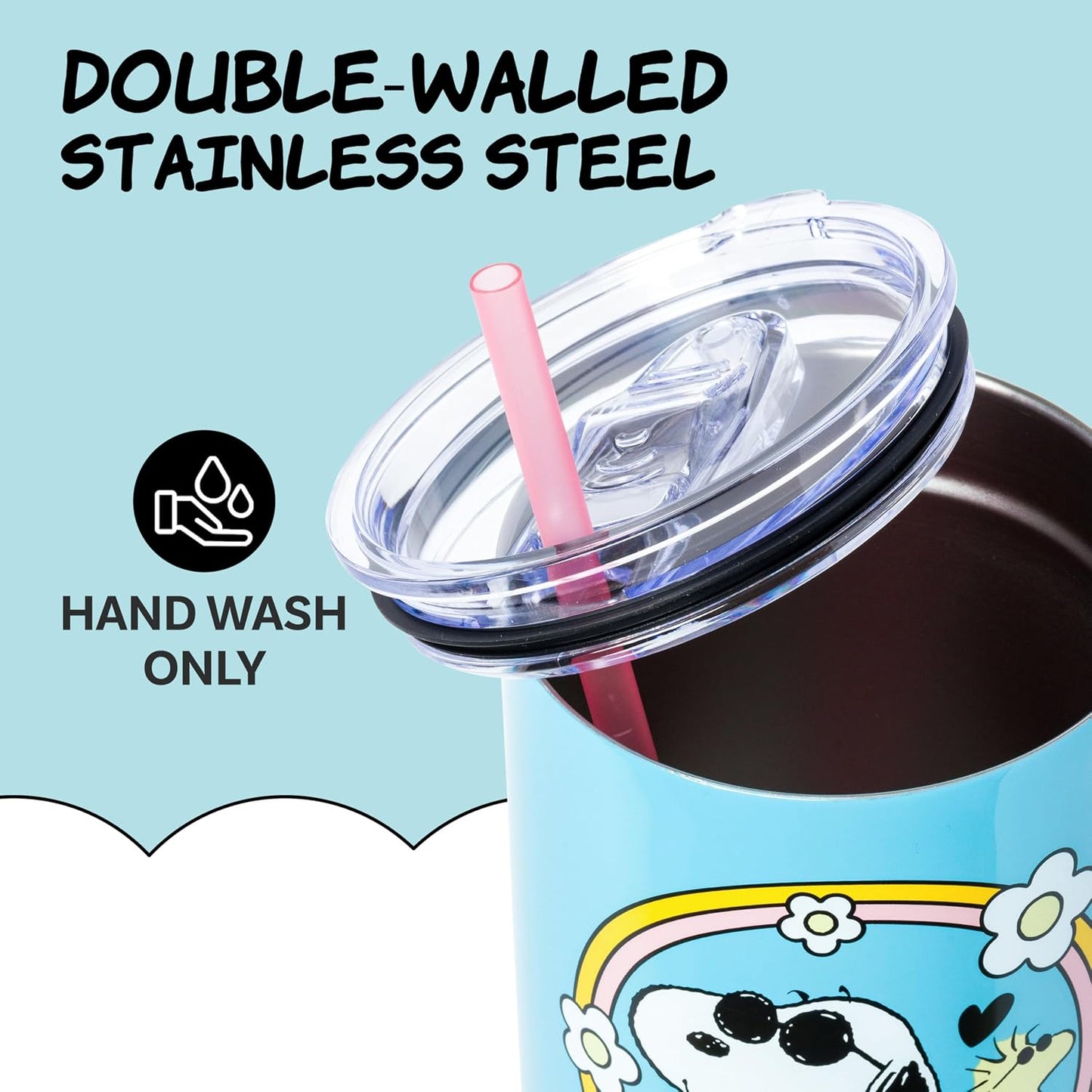 Lilo and Stitch Wink Face, Stainless Steel Tumbler, 40oz | Make Some Waves, Rhinestone, Disney, Double Walled, Includes Handle and Straw, Fits in Cup Holder, 1.18 Liters - Colors B