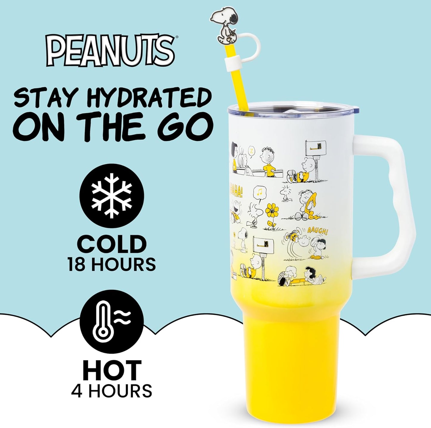 Lilo and Stitch Wink Face, Stainless Steel Tumbler, 40oz | Make Some Waves, Rhinestone, Disney, Double Walled, Includes Handle and Straw, Fits in Cup Holder, 1.18 Liters - Colors B