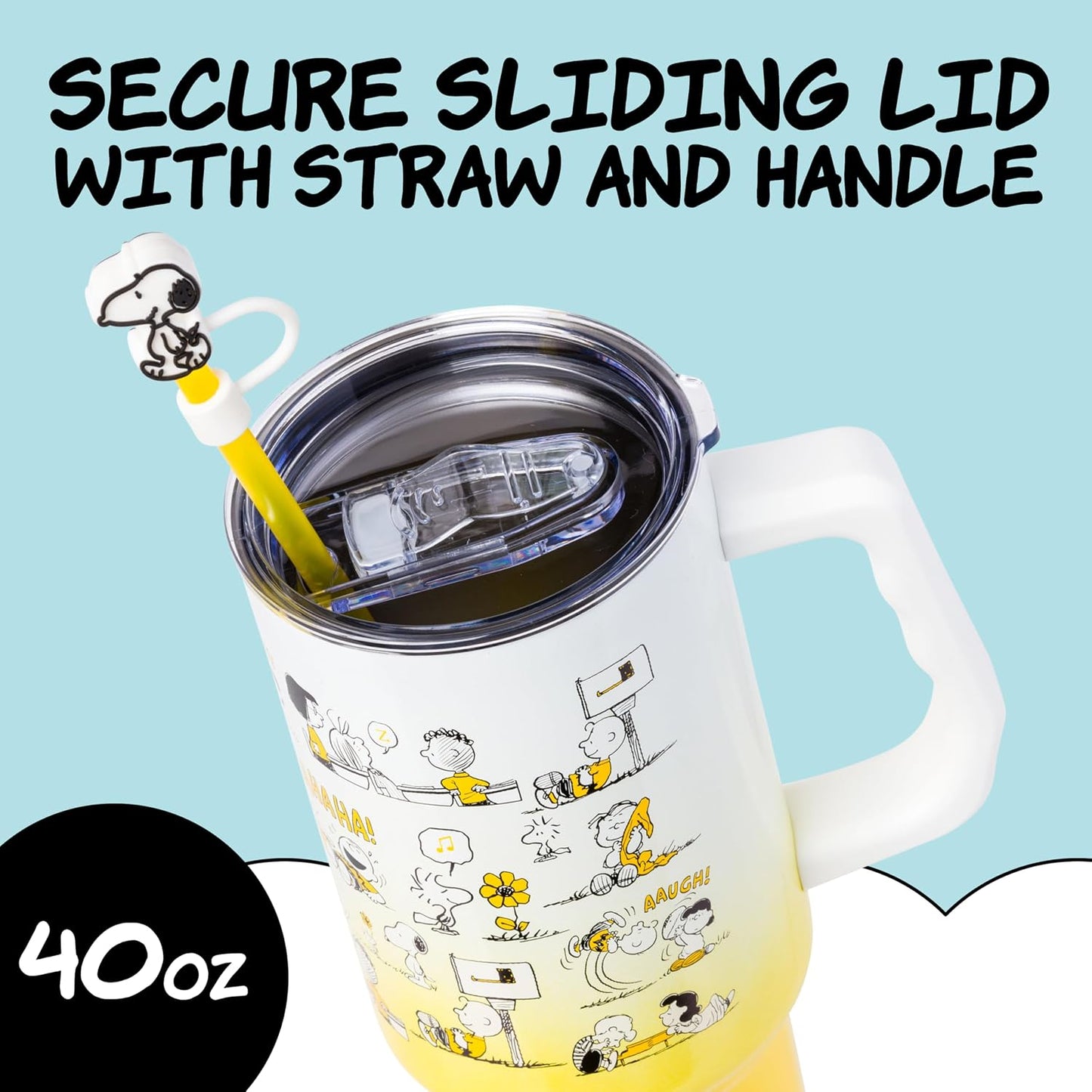Lilo and Stitch Wink Face, Stainless Steel Tumbler, 40oz | Make Some Waves, Rhinestone, Disney, Double Walled, Includes Handle and Straw, Fits in Cup Holder, 1.18 Liters - Colors B