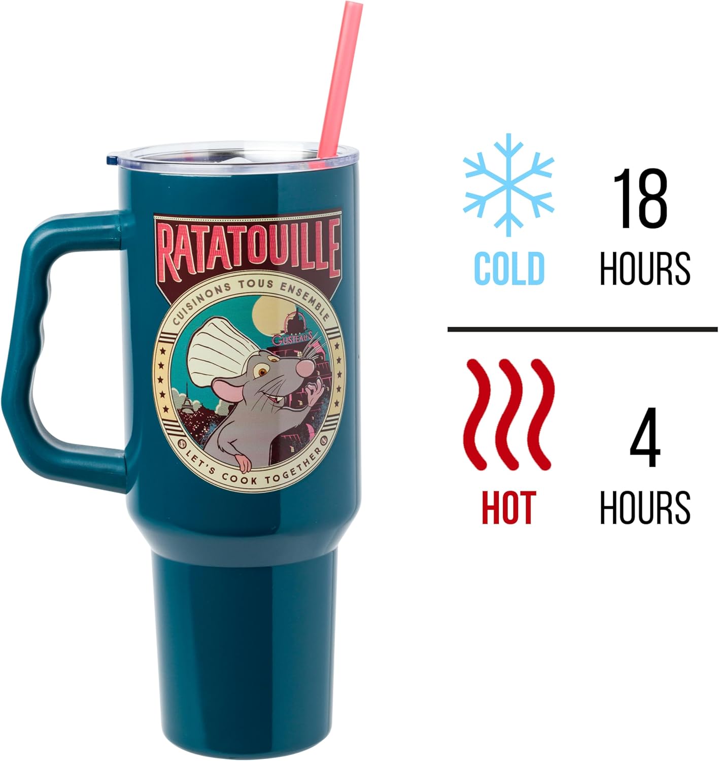 Lilo and Stitch Wink Face, Stainless Steel Tumbler, 40oz | Make Some Waves, Rhinestone, Disney, Double Walled, Includes Handle and Straw, Fits in Cup Holder, 1.18 Liters - Colors B