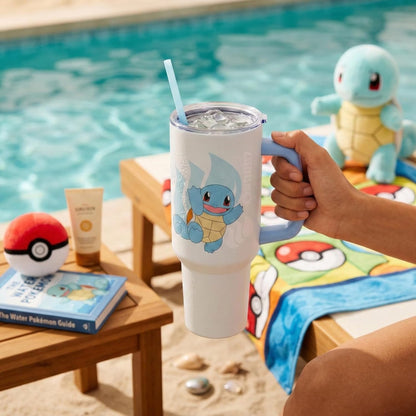 Lilo and Stitch Wink Face, Stainless Steel Tumbler, 40oz | Make Some Waves, Rhinestone, Disney, Double Walled, Includes Handle and Straw, Fits in Cup Holder, 1.18 Liters - Colors B