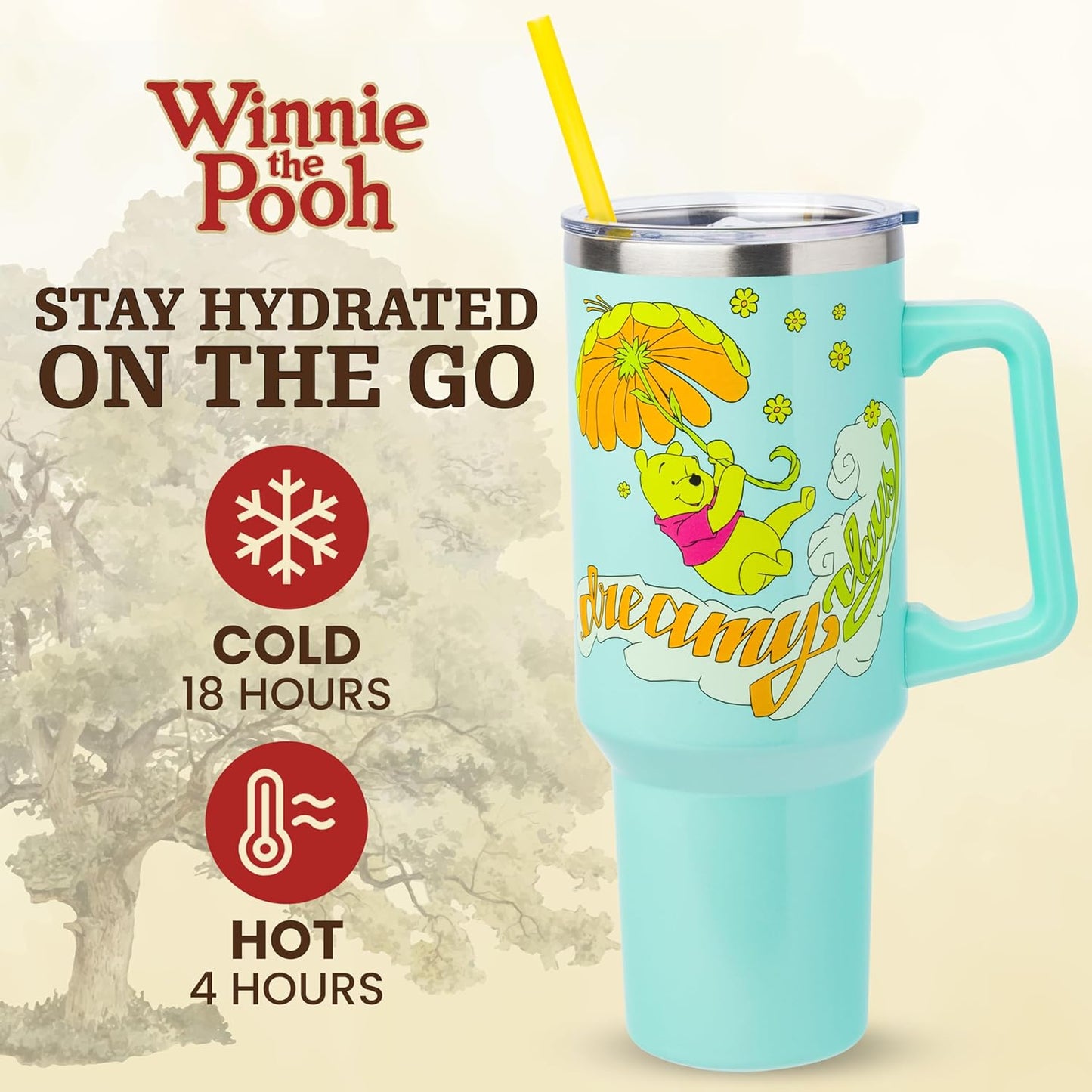 Lilo and Stitch Wink Face, Stainless Steel Tumbler, 40oz | Make Some Waves, Rhinestone, Disney, Double Walled, Includes Handle and Straw, Fits in Cup Holder, 1.18 Liters - Colors B