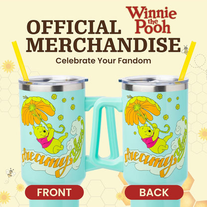 Lilo and Stitch Wink Face, Stainless Steel Tumbler, 40oz | Make Some Waves, Rhinestone, Disney, Double Walled, Includes Handle and Straw, Fits in Cup Holder, 1.18 Liters - Colors B