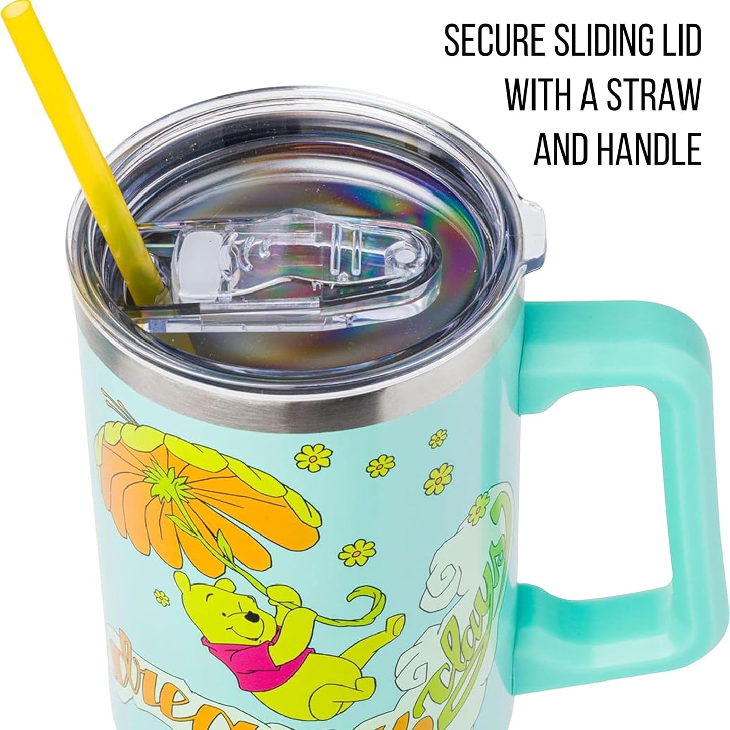 Lilo and Stitch Wink Face, Stainless Steel Tumbler, 40oz | Make Some Waves, Rhinestone, Disney, Double Walled, Includes Handle and Straw, Fits in Cup Holder, 1.18 Liters - Colors B