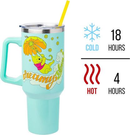 Lilo and Stitch Wink Face, Stainless Steel Tumbler, 40oz | Make Some Waves, Rhinestone, Disney, Double Walled, Includes Handle and Straw, Fits in Cup Holder, 1.18 Liters - Colors B