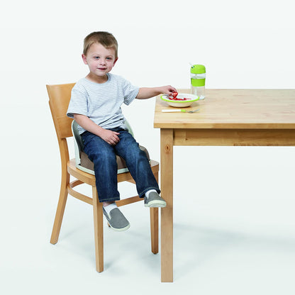 Perch Toddler Booster Seat for Kitchen Chair with Straps, Gray