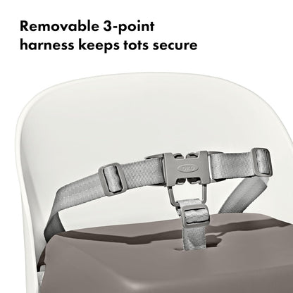 Perch Toddler Booster Seat for Kitchen Chair with Straps, Gray