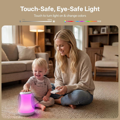 White Noise Sound Machine for Sleep Night Light Baby Remote/Touch Control