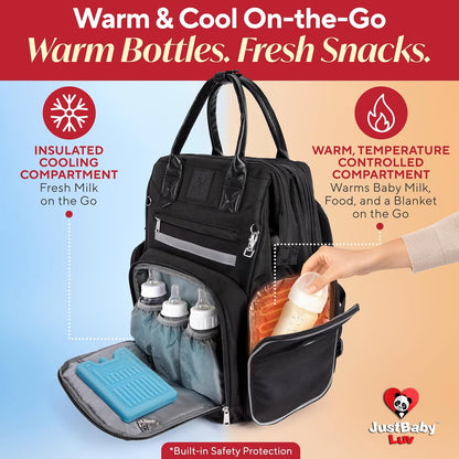 Premium Baby Diaper Bag with Changing Station, Diaper Bag Backpack w/ Pad