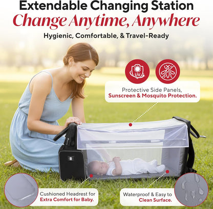 Premium Baby Diaper Bag with Changing Station, Diaper Bag Backpack w/ Pad