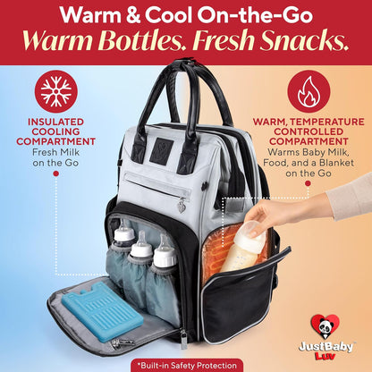 Premium Baby Diaper Bag with Changing Station, Diaper Bag Backpack w/ Pad