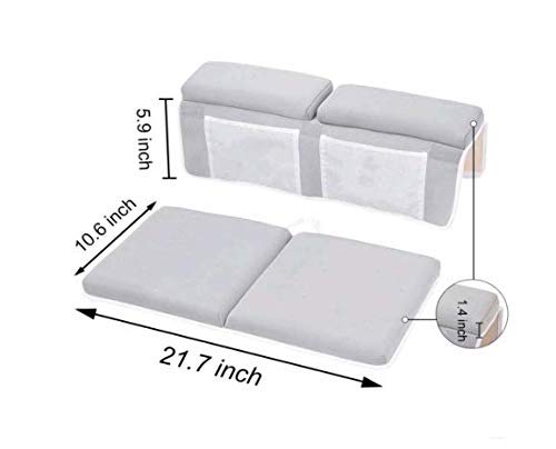 Mybabyly Bath Kneeling Pad and Elbow Rest – Bath Kneeler with Elbow Support - Ultra-Soft and Comfortable Memory Foam – 4 Functional Mesh Pockets – Non-Slip Design