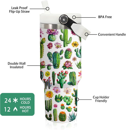 Butterfly 30 OZ Tumbler with Handle Flip Straw Lid Leak Proof | 30oz Butterfly Travel Coffee Mug Christmas Mothers Day Birthday Gifts for Women Lovers 30 Ounce Cup