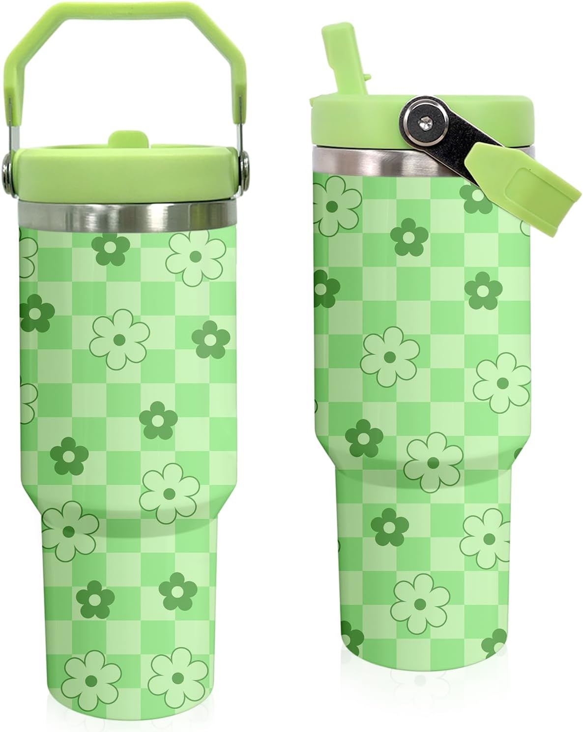 Butterfly 30 OZ Tumbler with Handle Flip Straw Lid Leak Proof | 30oz Butterfly Travel Coffee Mug Christmas Mothers Day Birthday Gifts for Women Lovers 30 Ounce Cup