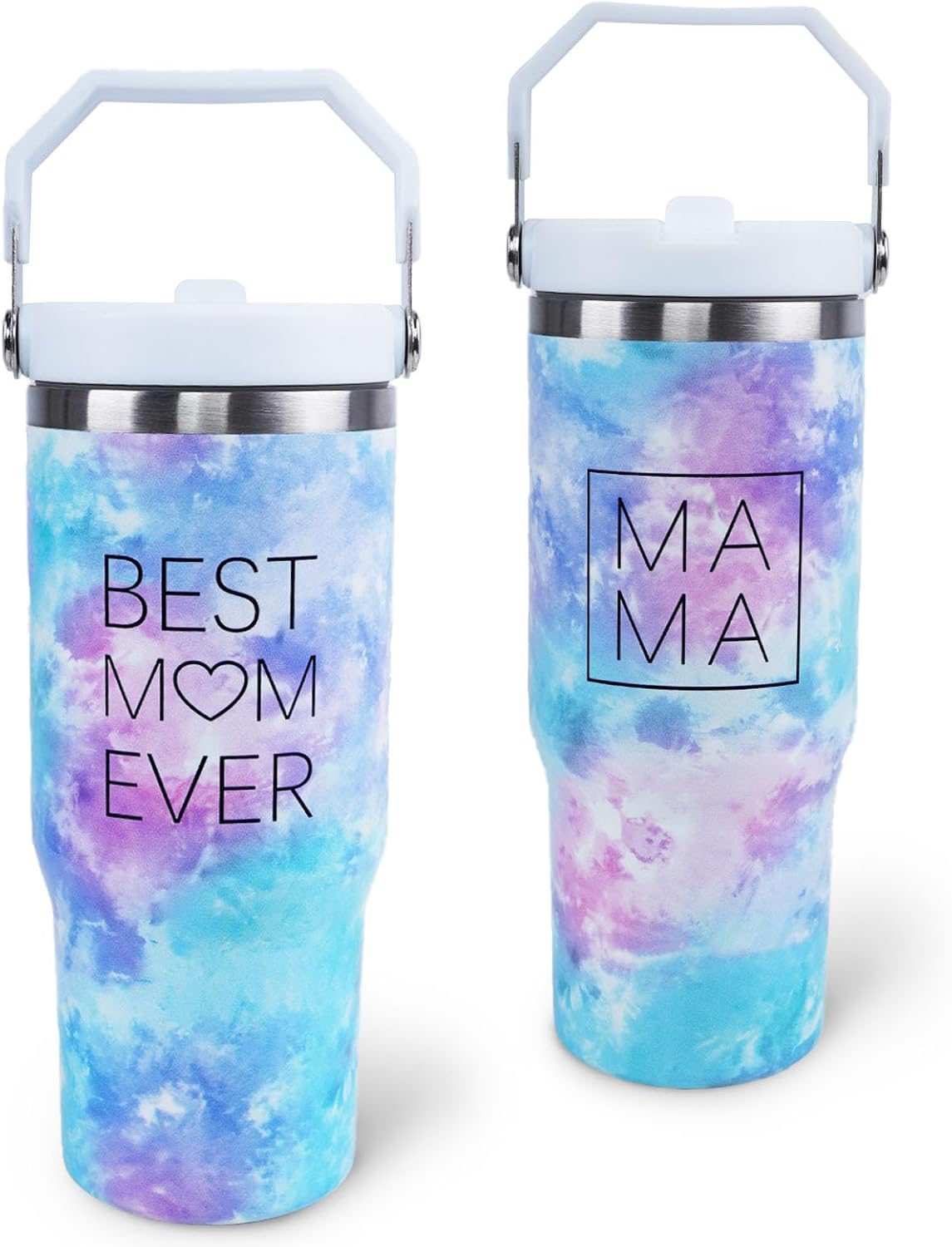 Butterfly 30 OZ Tumbler with Handle Flip Straw Lid Leak Proof | 30oz Butterfly Travel Coffee Mug Christmas Mothers Day Birthday Gifts for Women Lovers 30 Ounce Cup