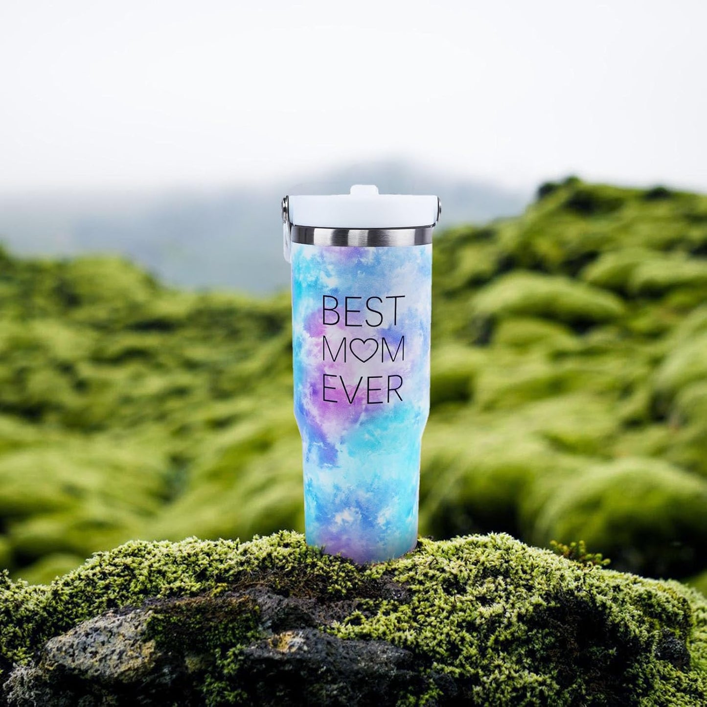 Butterfly 30 OZ Tumbler with Handle Flip Straw Lid Leak Proof | 30oz Butterfly Travel Coffee Mug Christmas Mothers Day Birthday Gifts for Women Lovers 30 Ounce Cup