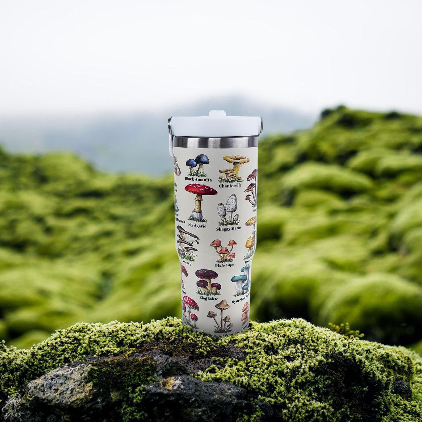 Butterfly 30 OZ Tumbler with Handle Flip Straw Lid Leak Proof | 30oz Butterfly Travel Coffee Mug Christmas Mothers Day Birthday Gifts for Women Lovers 30 Ounce Cup