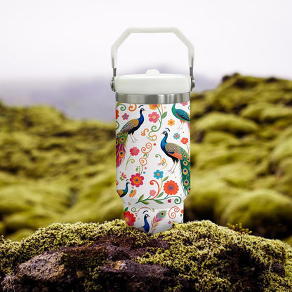 Butterfly 30 OZ Tumbler with Handle Flip Straw Lid Leak Proof | 30oz Butterfly Travel Coffee Mug Christmas Mothers Day Birthday Gifts for Women Lovers 30 Ounce Cup