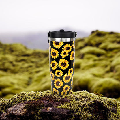 Butterfly 30 OZ Tumbler with Handle Flip Straw Lid Leak Proof | 30oz Butterfly Travel Coffee Mug Christmas Mothers Day Birthday Gifts for Women Lovers 30 Ounce Cup