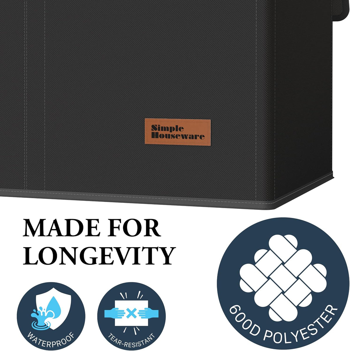 Double Laundry Hamper with Lid & Removable Bags, Dark Gray