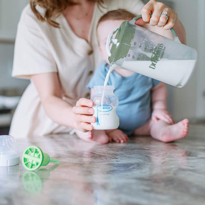 Baby Formula Mixing Pitcher 36oz, Blue with Anti-Colic Options+ Narrow Baby Bottles, 4 Pack, 4 oz