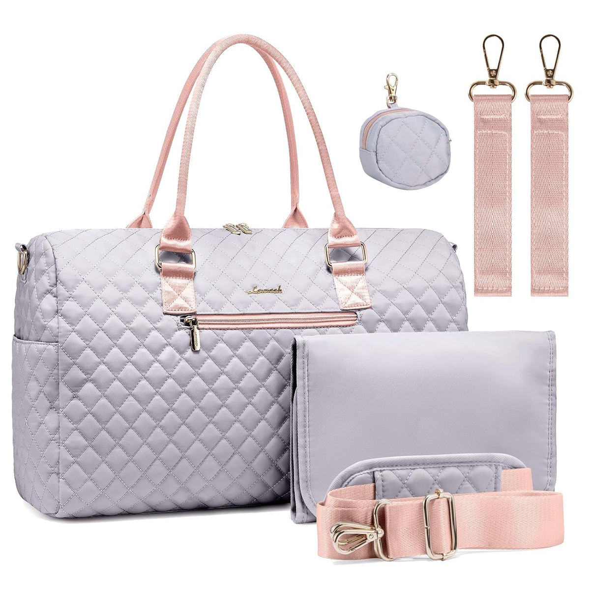 Diaper Bag Tote with Pacifier Case and Changing Pad, Large Capacity Mommy Bag for Hospital and Weekender Travel, Functional Baby Bag Newborn Baby Essential, Blue