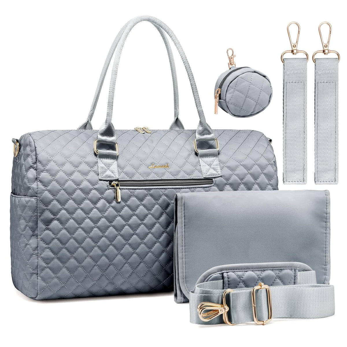 Diaper Bag Tote with Pacifier Case and Changing Pad, Large Capacity Mommy Bag for Hospital and Weekender Travel, Functional Baby Bag Newborn Baby Essential, Blue