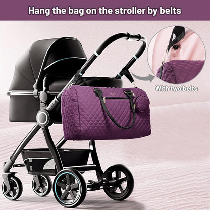 Diaper Bag Tote with Pacifier Case and Changing Pad, Large Capacity Mommy Bag for Hospital and Weekender Travel, Functional Baby Bag Newborn Baby Essential, Blue