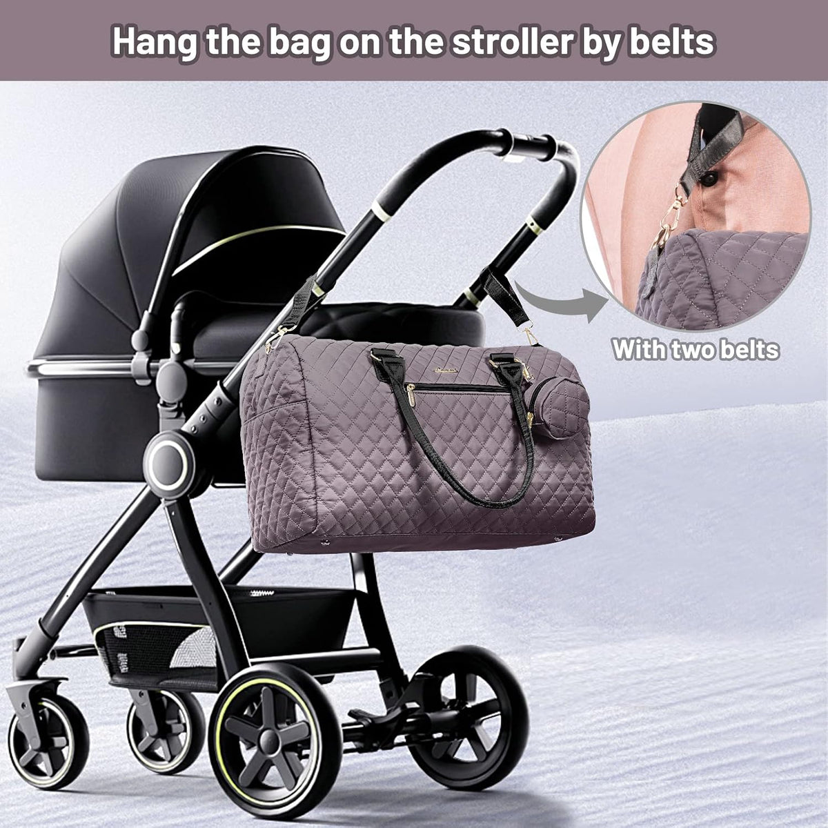 Diaper Bag Tote with Pacifier Case and Changing Pad, Large Capacity Mommy Bag for Hospital and Weekender Travel, Functional Baby Bag Newborn Baby Essential, Blue
