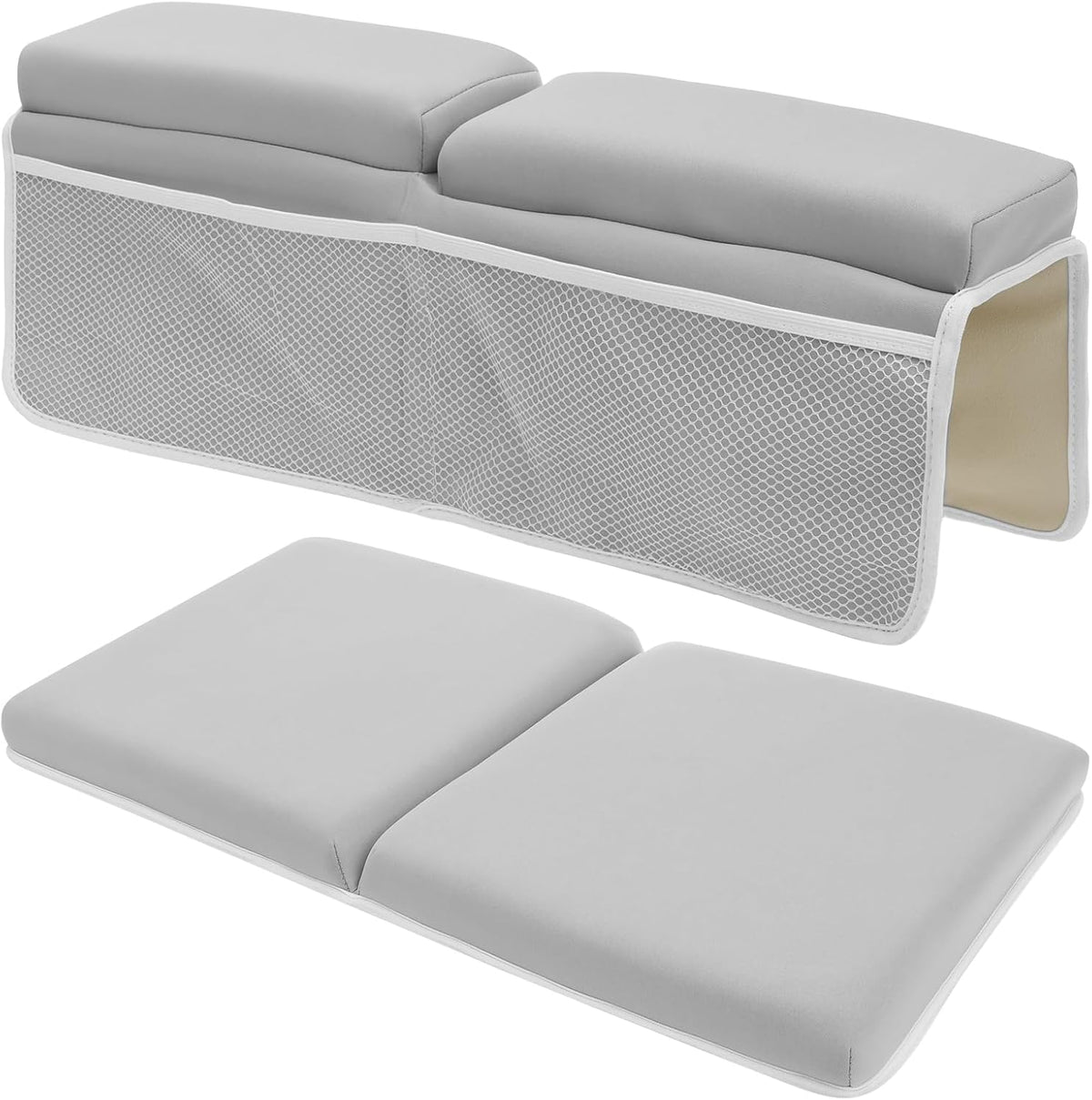Bath Kneeler Set Bath Elbow Rest Pad Foldable Non Slip Comfortable with Toys Organizer for Baby Bathing Time