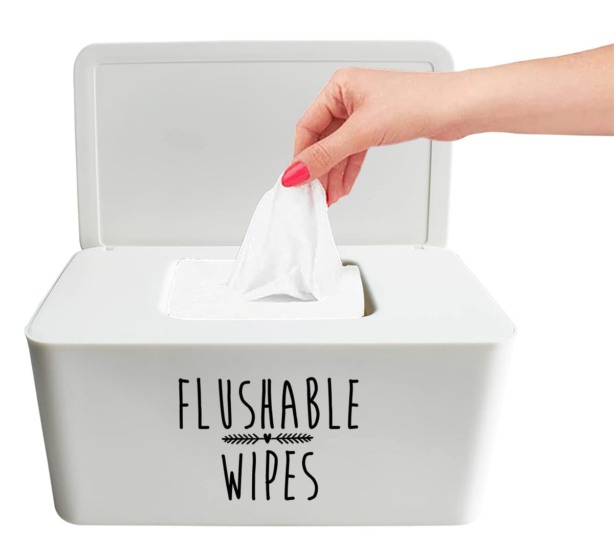 Flushable Baby Wipes Dispenser for Bathroom,8.2"L x 4.9"W x 3.9"H