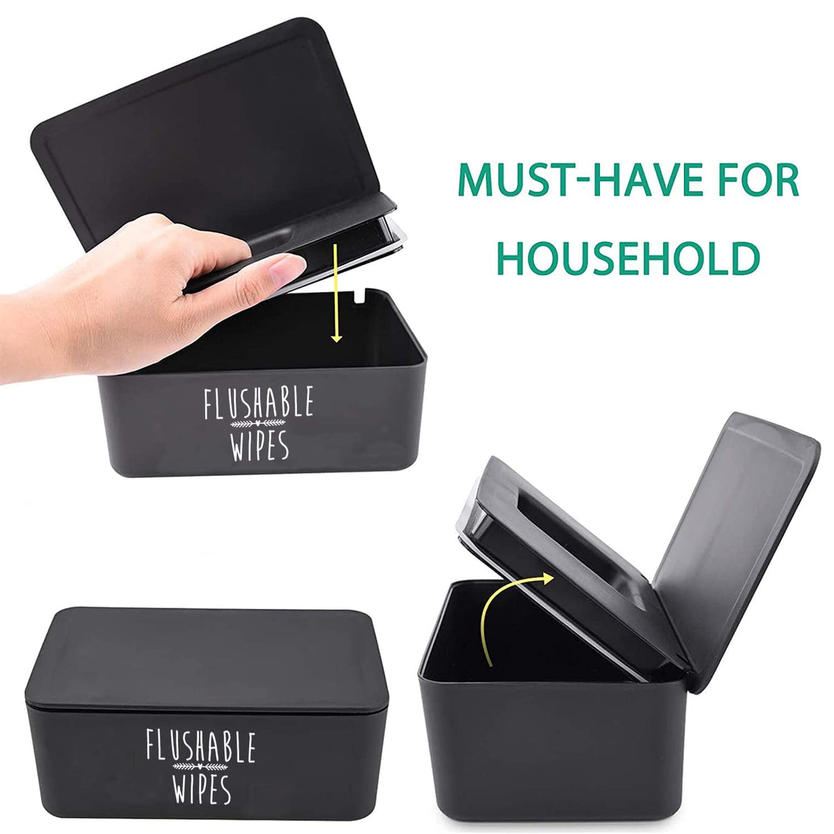 Flushable Baby Wipes Dispenser for Bathroom,8.2"L x 4.9"W x 3.9"H
