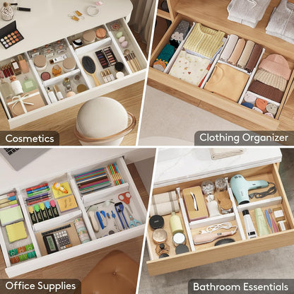 4" High Upgrade Drawer Divider, Adjustable Drawer Organizer Clothes