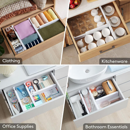 4" High Upgrade Drawer Divider, Adjustable Drawer Organizer Clothes
