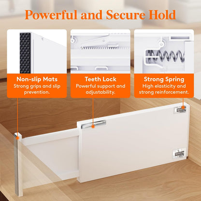 4" High Upgrade Drawer Divider, Adjustable Drawer Organizer Clothes